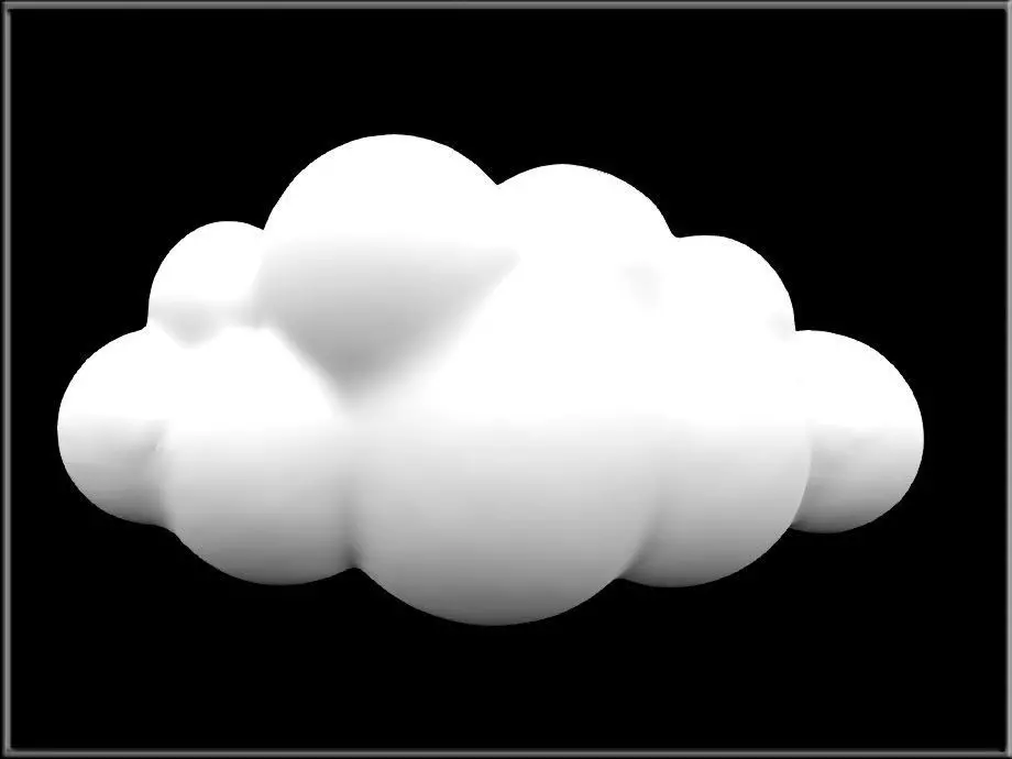 Cloud 06 Low-poly 3D model_3