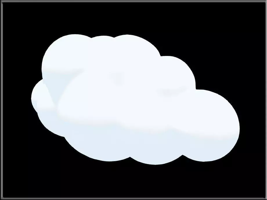 Cloud 06 Low-poly 3D model_1