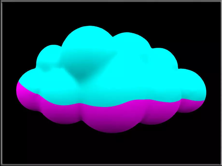 Cloud 06 Low-poly 3D model_4