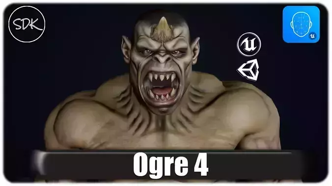 Ogre 4 Low-poly 3D model