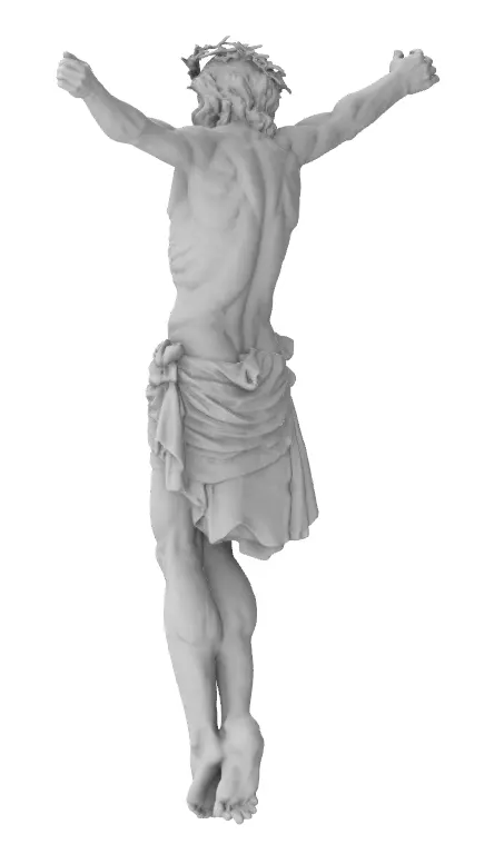 Jesus on cross 3D print model_4