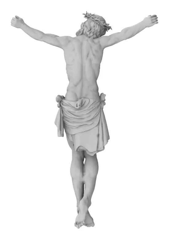 Jesus on cross 3D print model_5