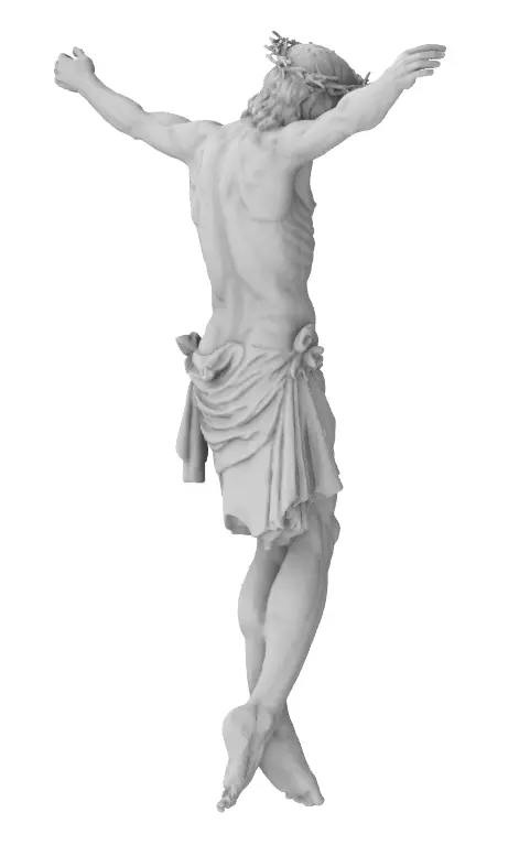 Jesus on cross 3D print model_6