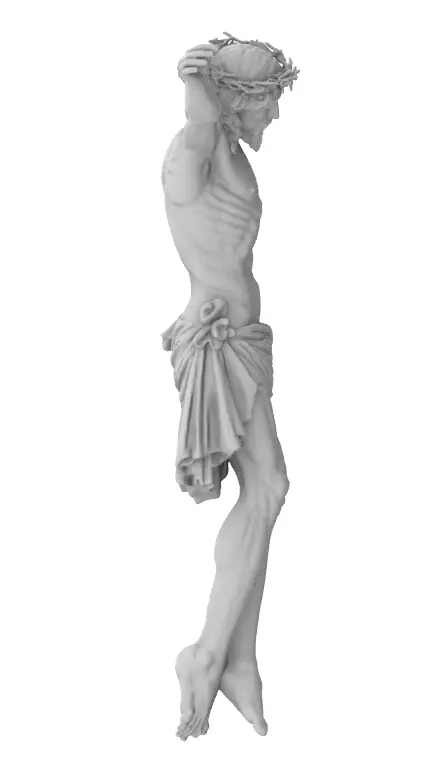 Jesus on cross 3D print model_7