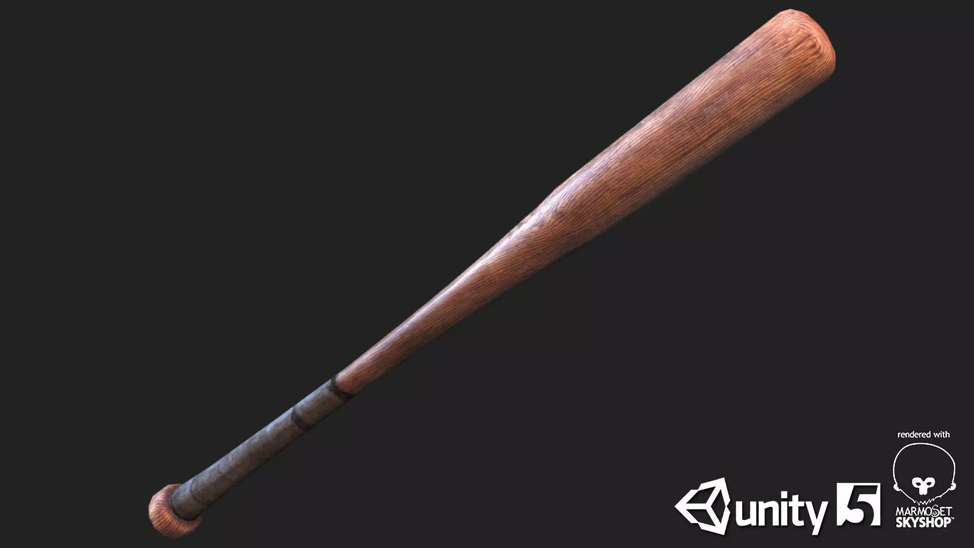Baseball Bat Weapon 01 Low-poly 3D model