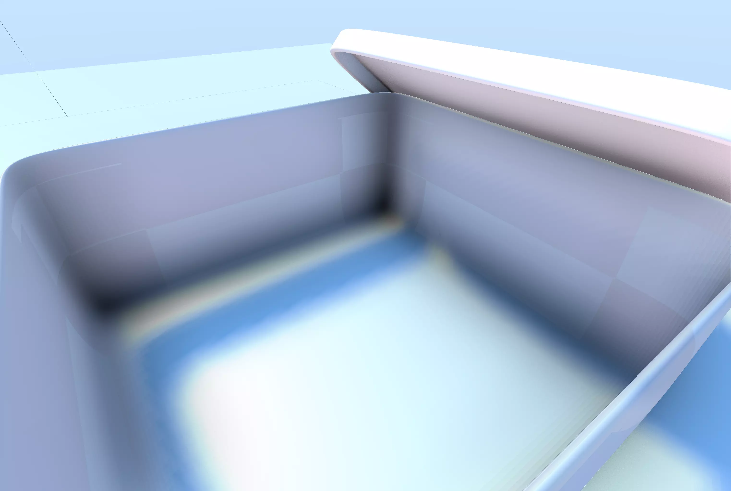 Low Poly Plastic Container with Lid Low-poly 3D model_4