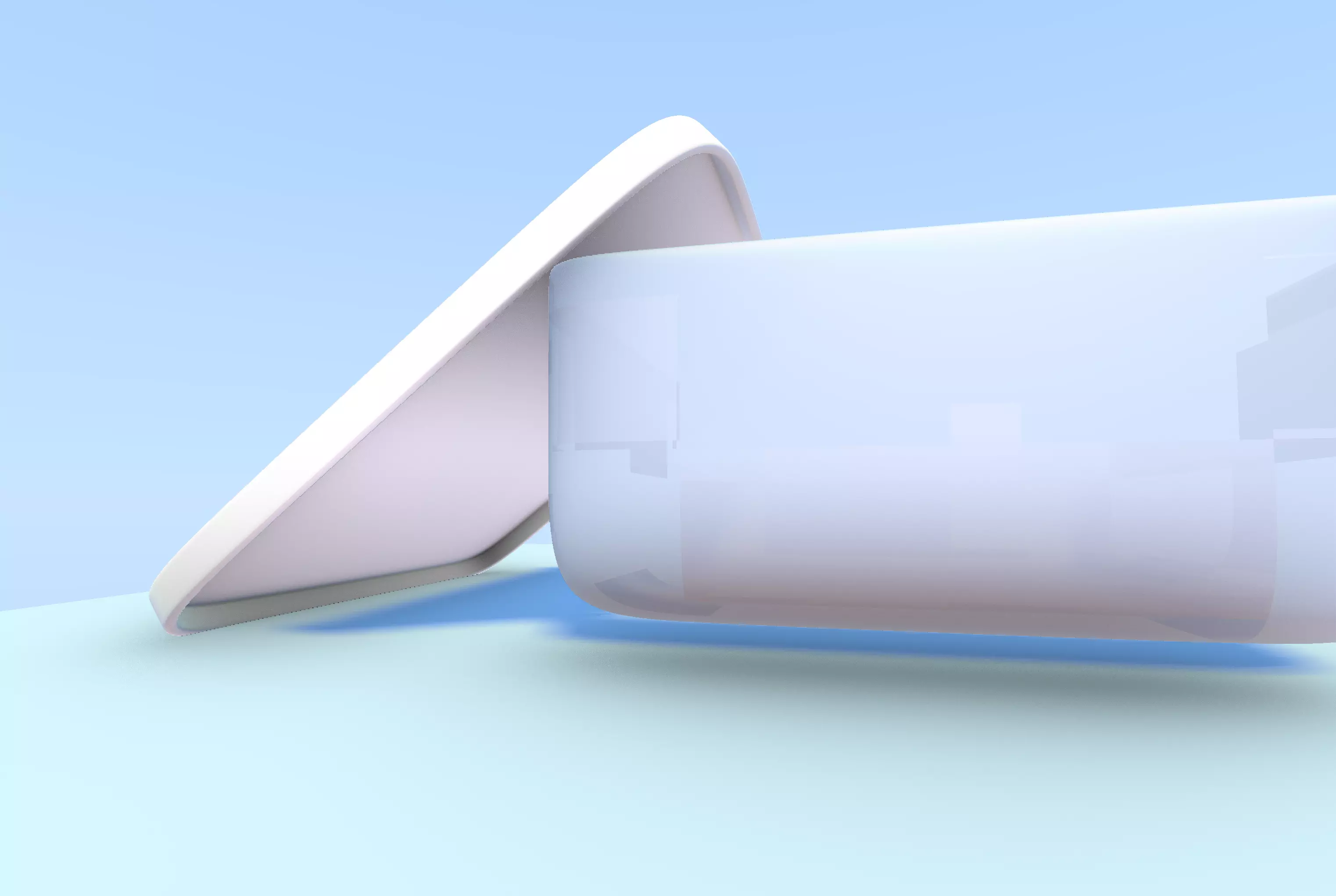 Low Poly Plastic Container with Lid Low-poly 3D model_3