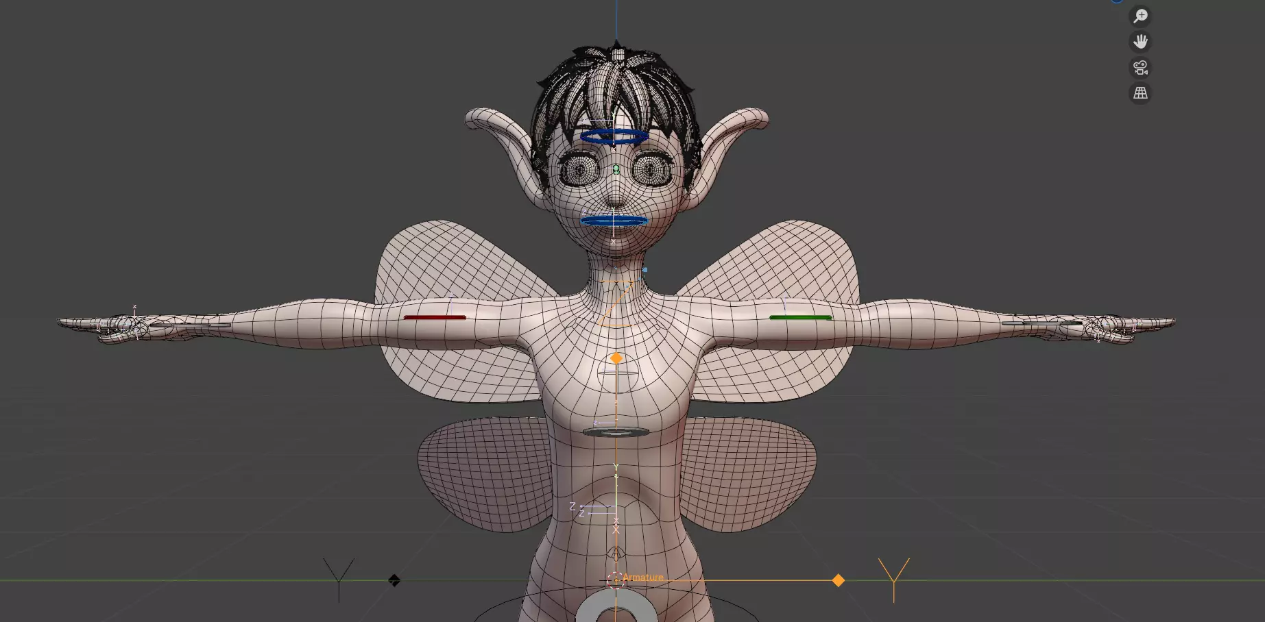 Berserk Puck Rigged 3D model Blender animation fairy elf fantasy 3D model_8