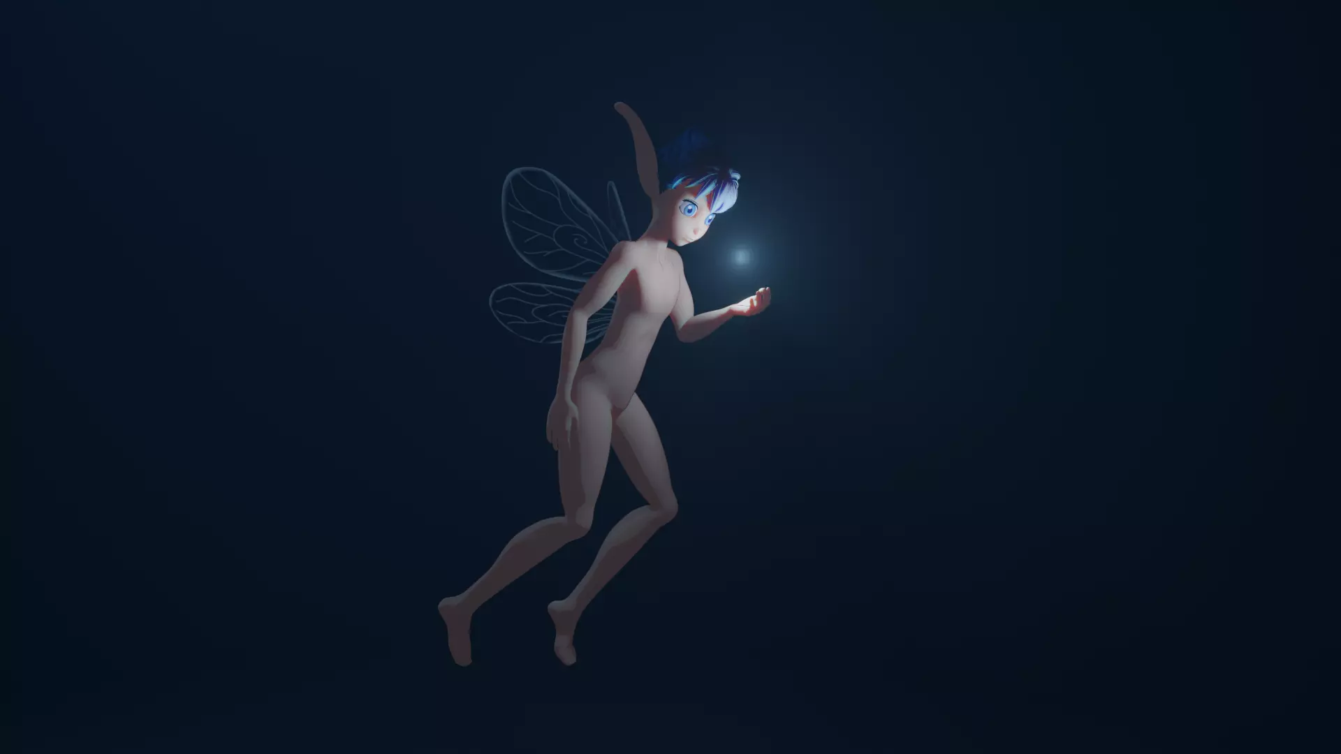 Berserk Puck Rigged 3D model Blender animation fairy elf fantasy 3D model_6