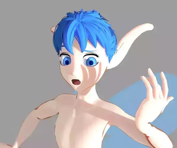 Berserk Puck Rigged 3D model Blender animation fairy elf fantasy 3D model