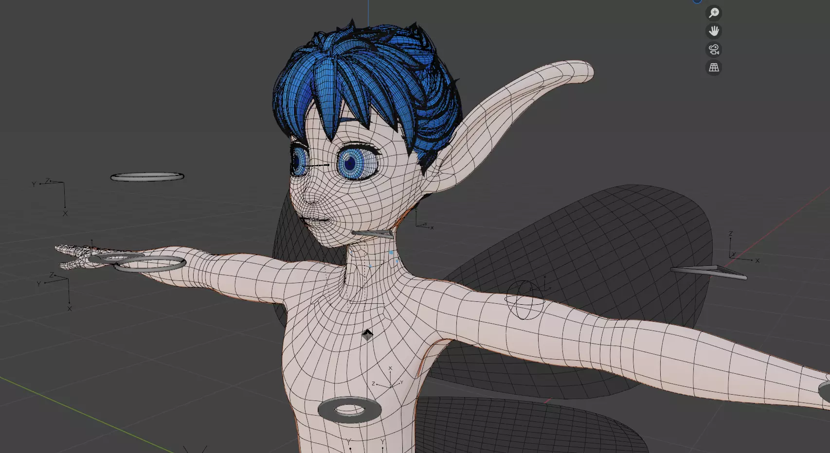 Berserk Puck Rigged 3D model Blender animation fairy elf fantasy 3D model_7