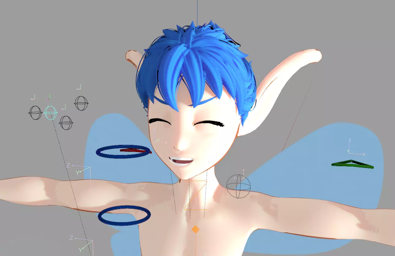 Berserk Puck Rigged 3D model Blender animation fairy elf fantasy 3D model_3