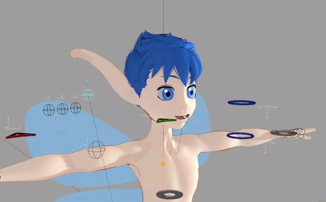 Berserk Puck Rigged 3D model Blender animation fairy elf fantasy 3D model_4