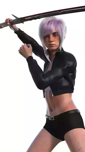  Ellie Post Apocalyptic Blade Warrior at Dawn