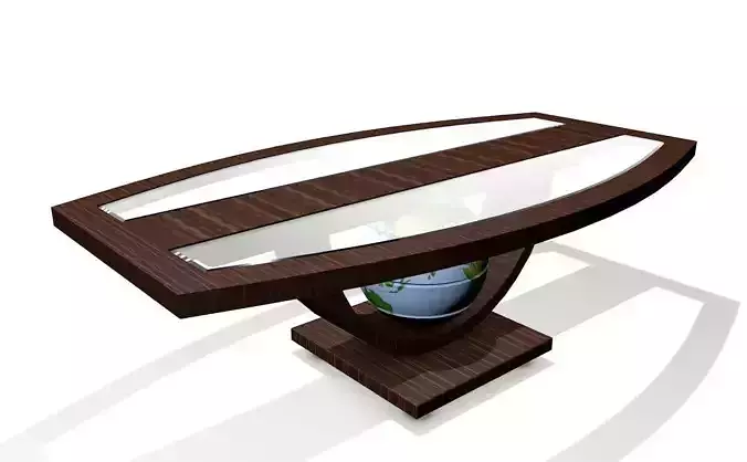 Table with map for  livingroom  3D model