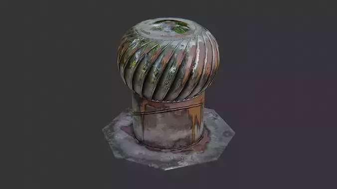 Rusted Spinning Roof Vent Dome