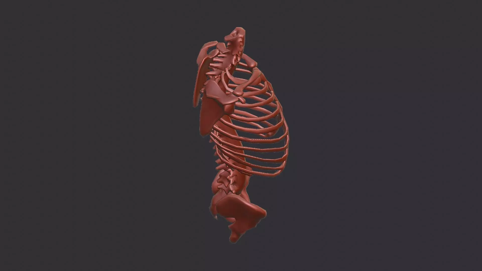 Disco Skulls Bones Torso Skeleton Low-poly 3D model_6