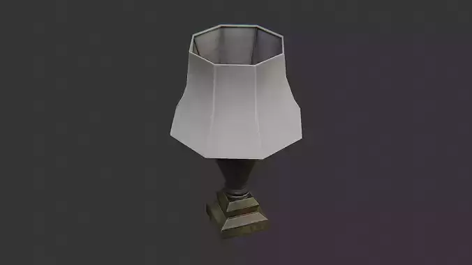 Ornate Table Lamp with Fabric Shade