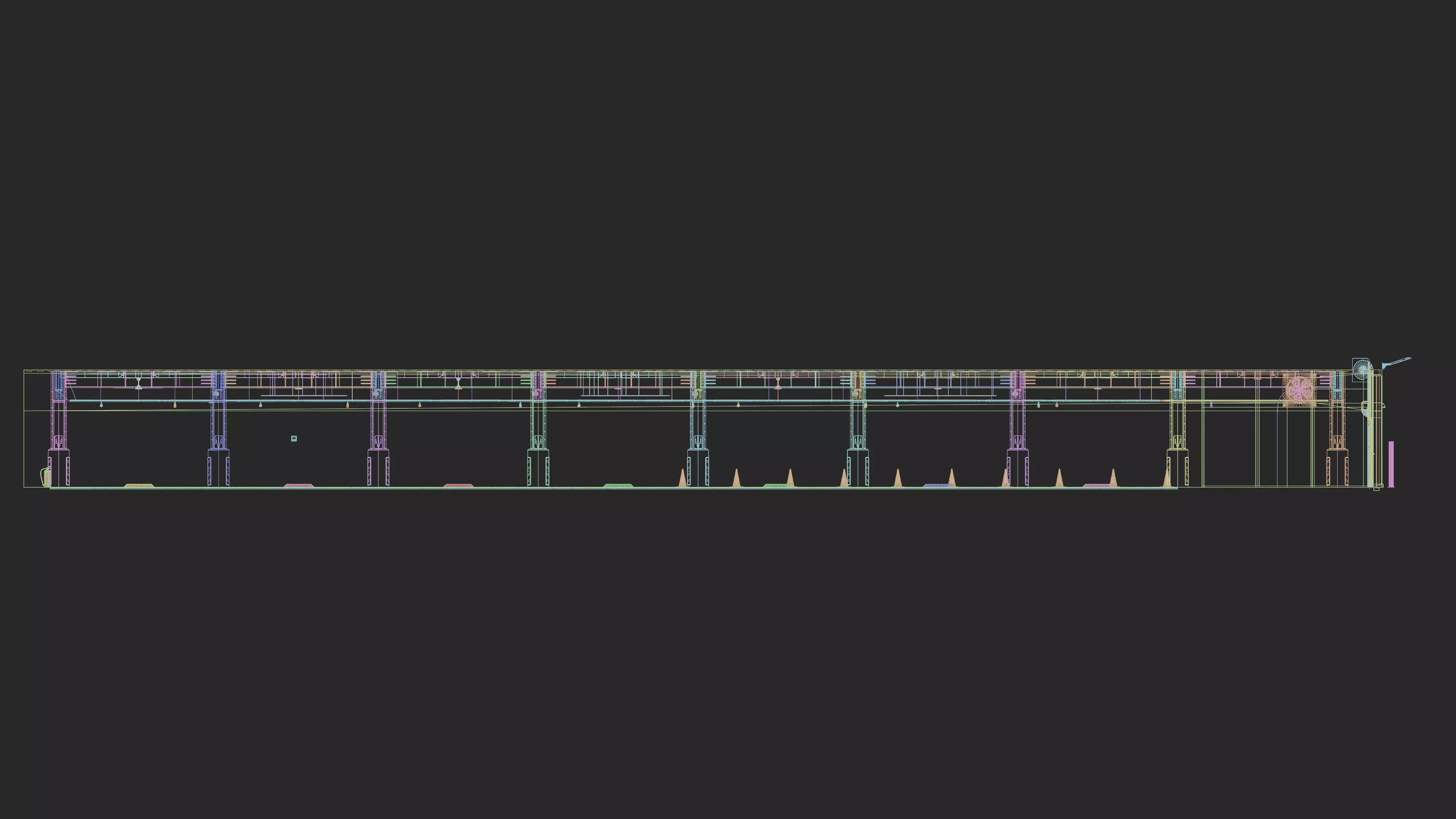 Modern Underground Parking Garage-Parking lot- 3D Model-Scene 3D model_15