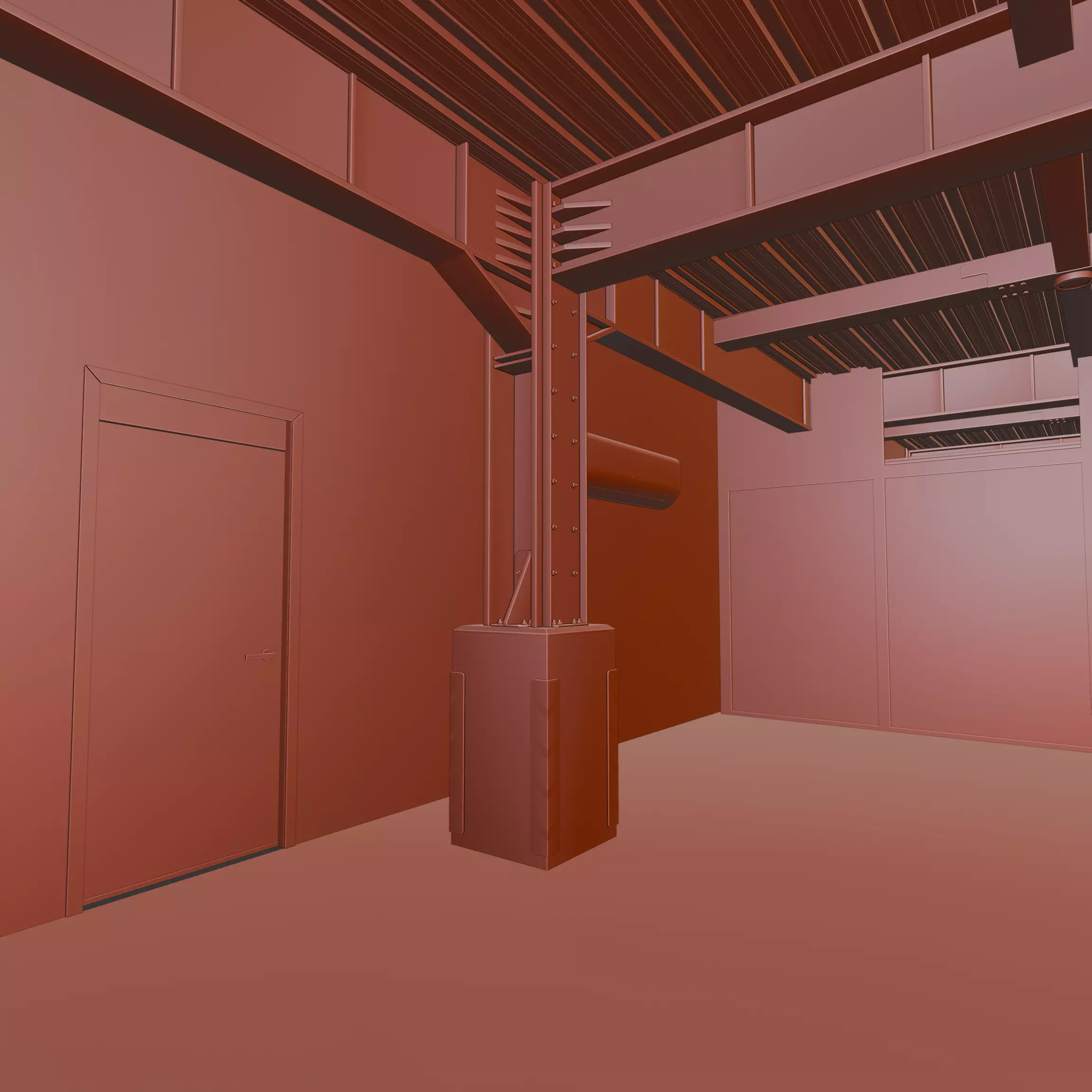 Modern Underground Parking Garage-Parking lot- 3D Model-Scene 3D model_72