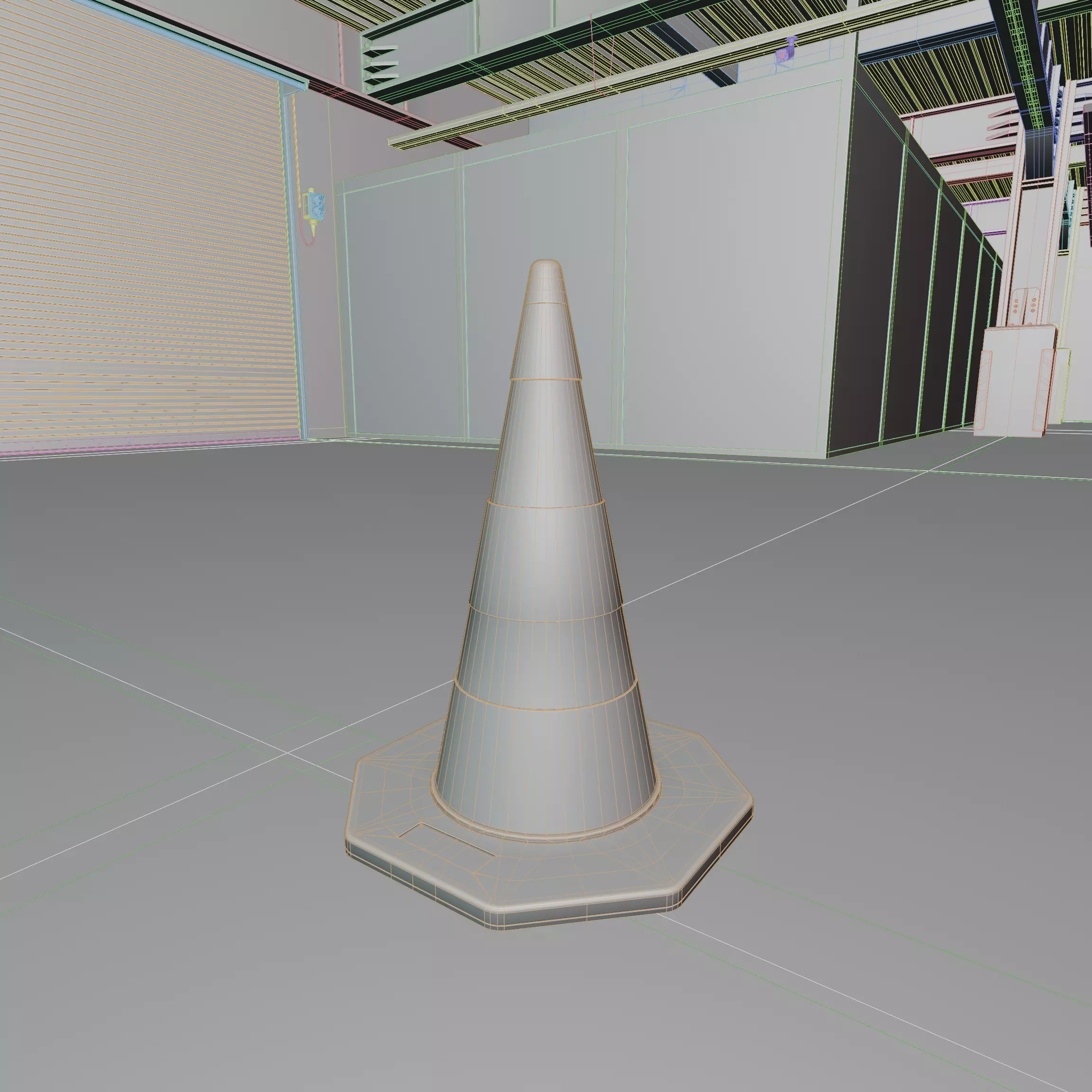 Modern Underground Parking Garage-Parking lot- 3D Model-Scene 3D model_29