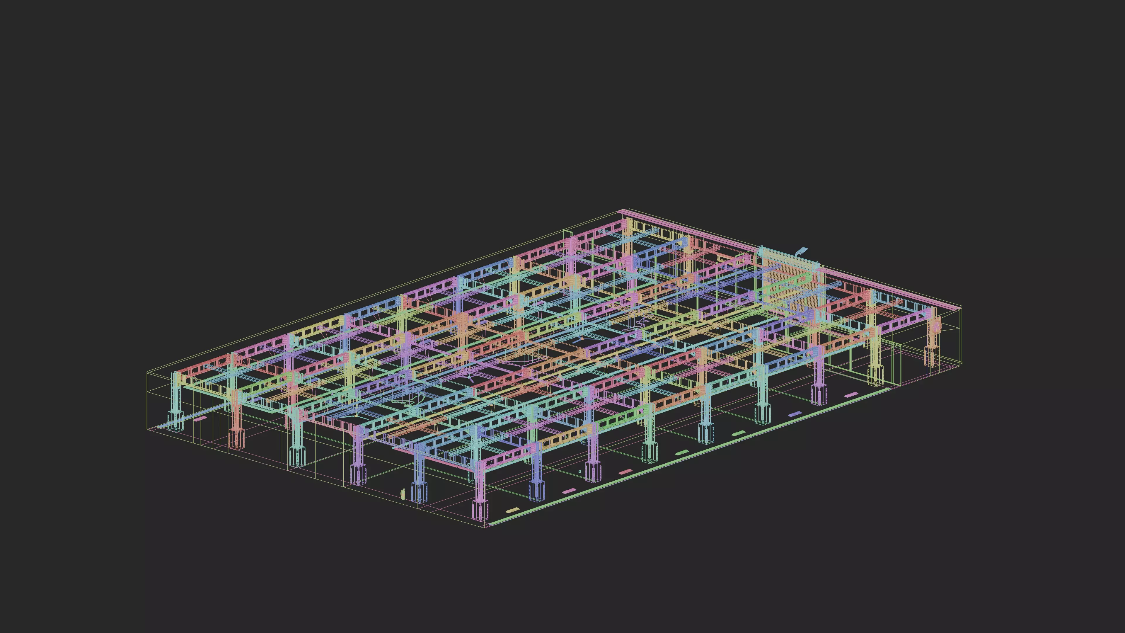 Modern Underground Parking Garage-Parking lot- 3D Model-Scene 3D model_18