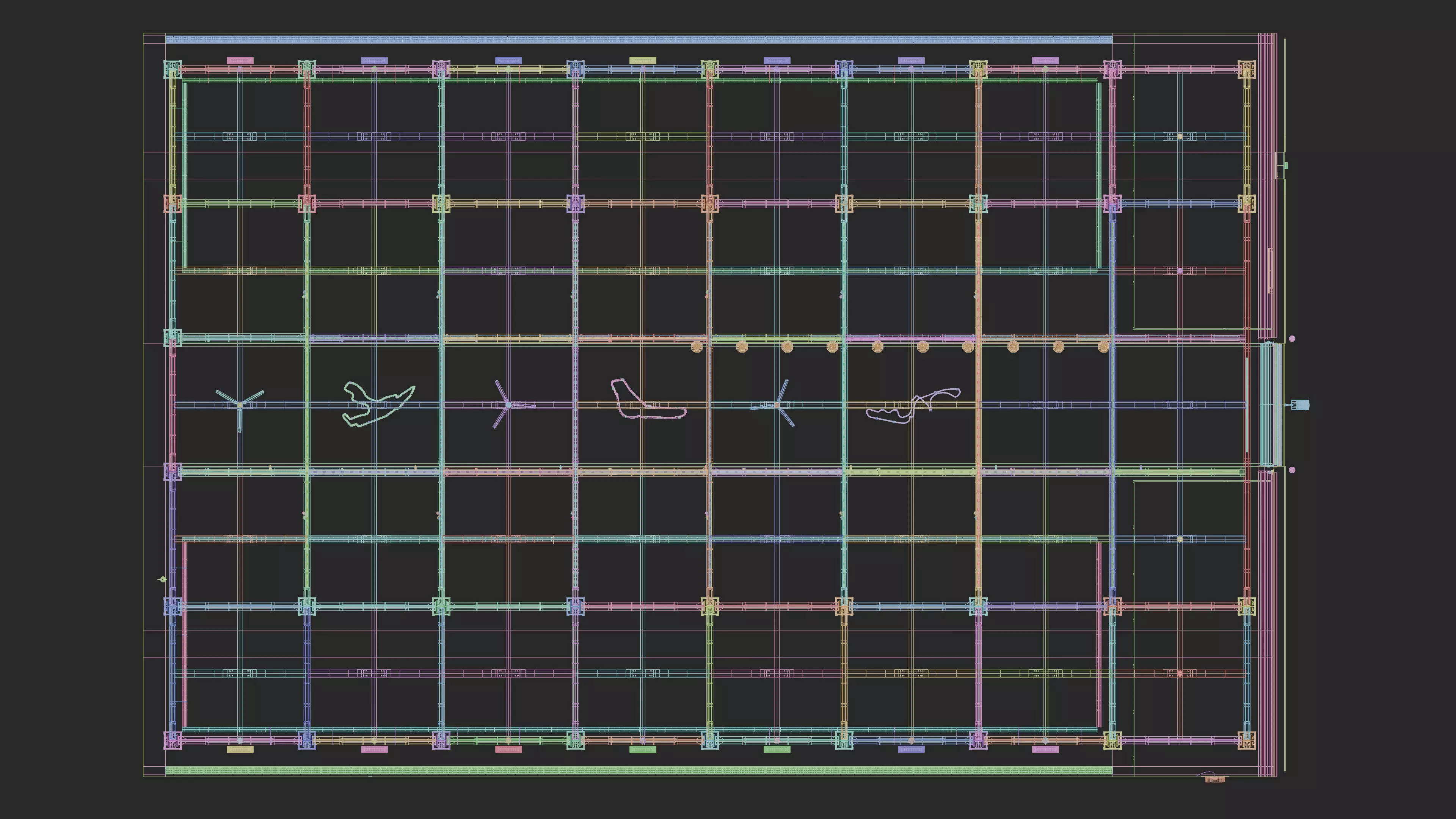 Modern Underground Parking Garage-Parking lot- 3D Model-Scene 3D model_17
