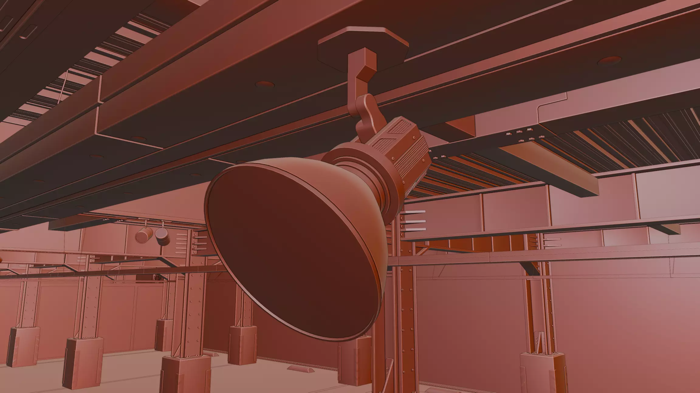 Modern Underground Parking Garage-Parking lot- 3D Model-Scene 3D model_60