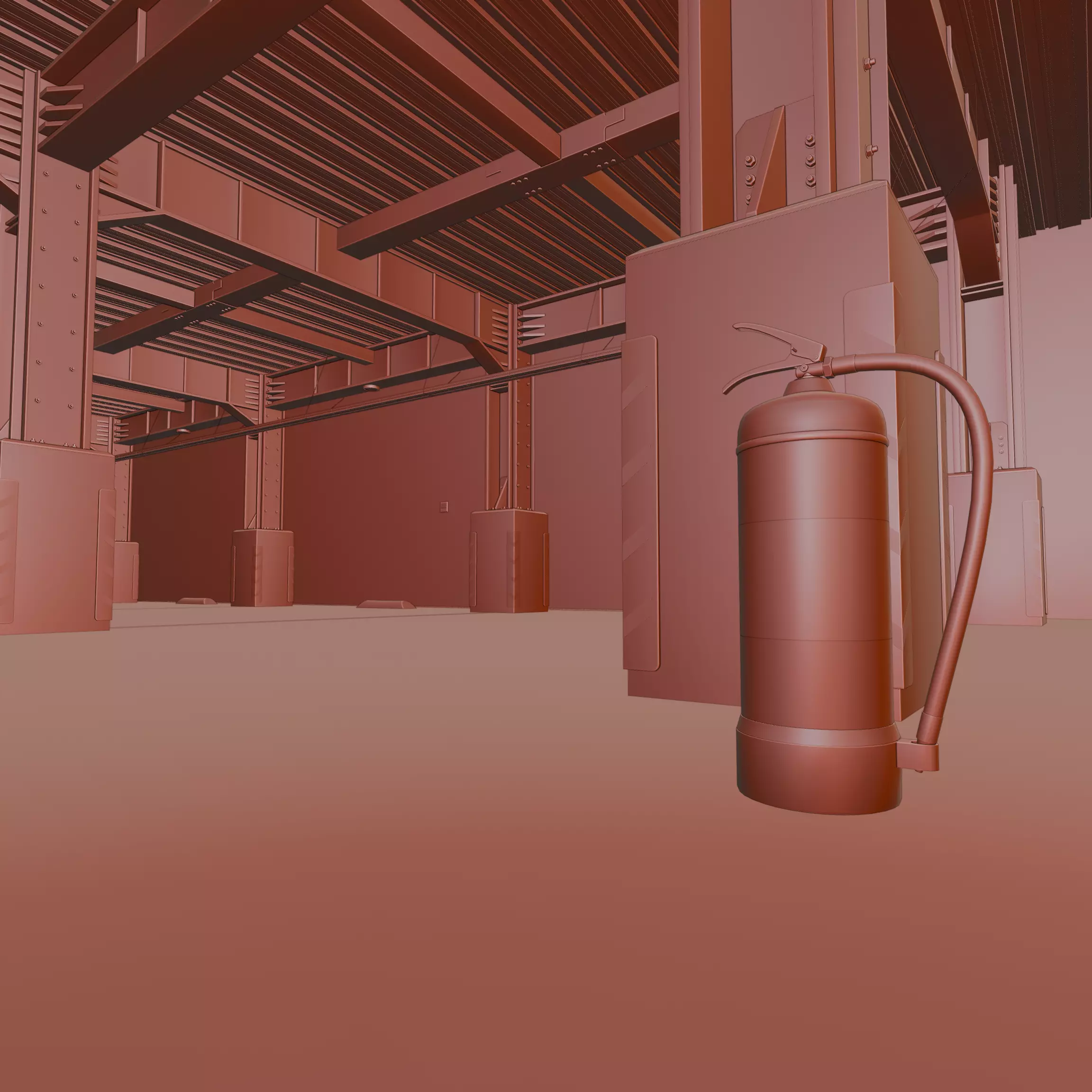 Modern Underground Parking Garage-Parking lot- 3D Model-Scene 3D model_70