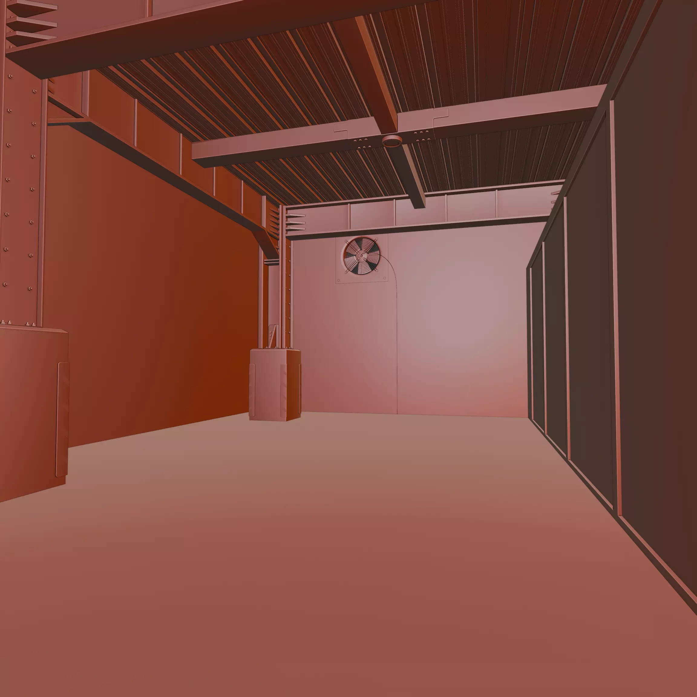 Modern Underground Parking Garage-Parking lot- 3D Model-Scene 3D model_68