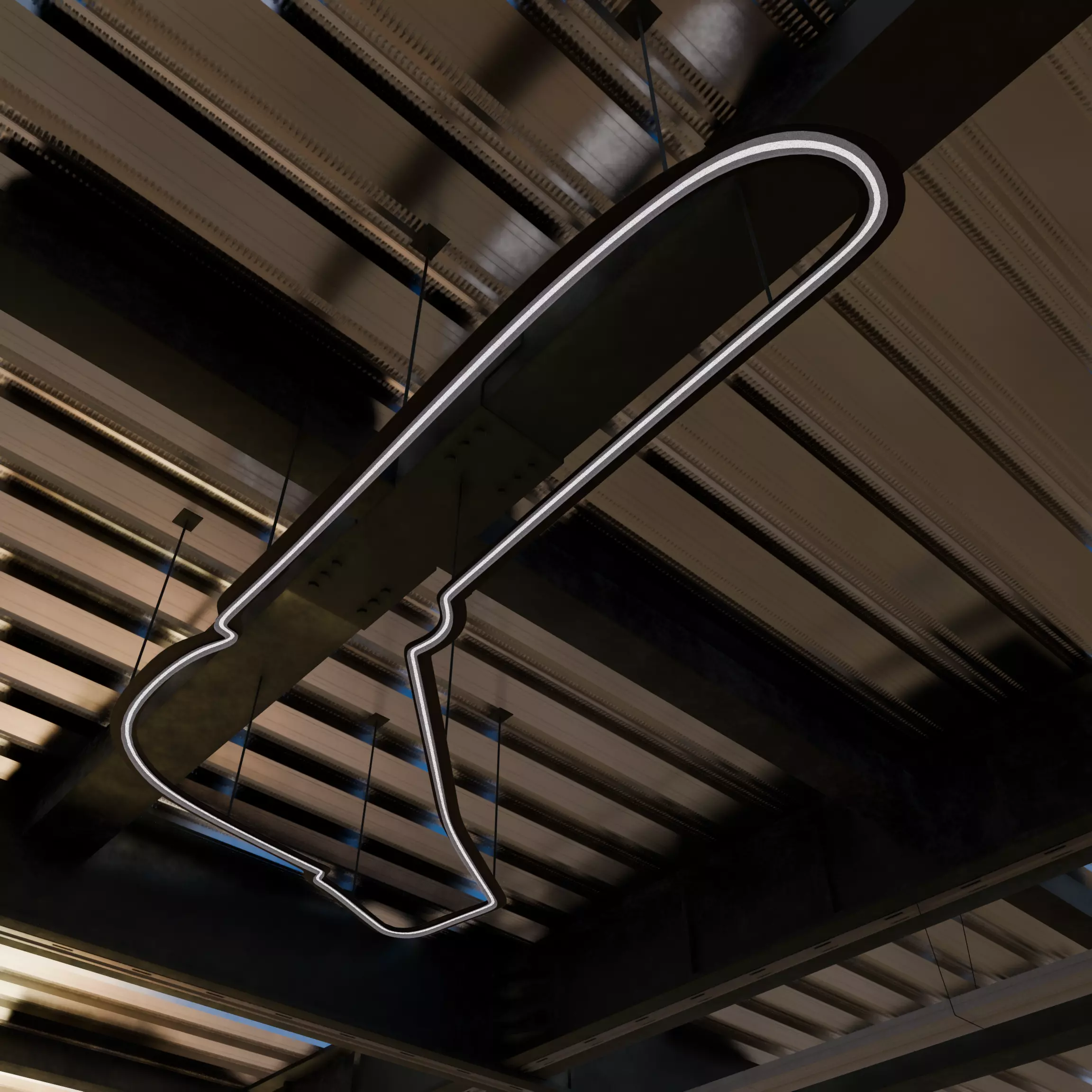 Modern Underground Parking Garage-Parking lot- 3D Model-Scene 3D model_42