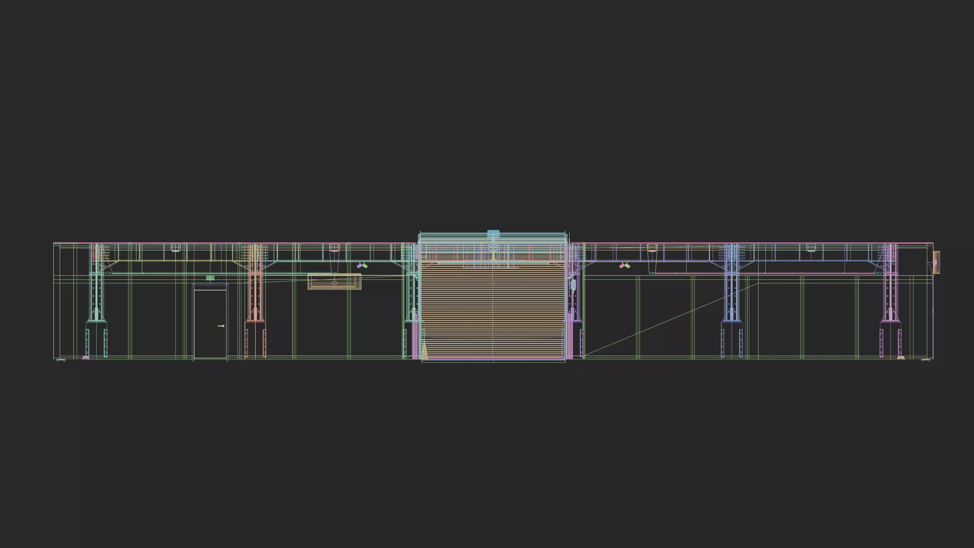 Modern Underground Parking Garage-Parking lot- 3D Model-Scene 3D model_16