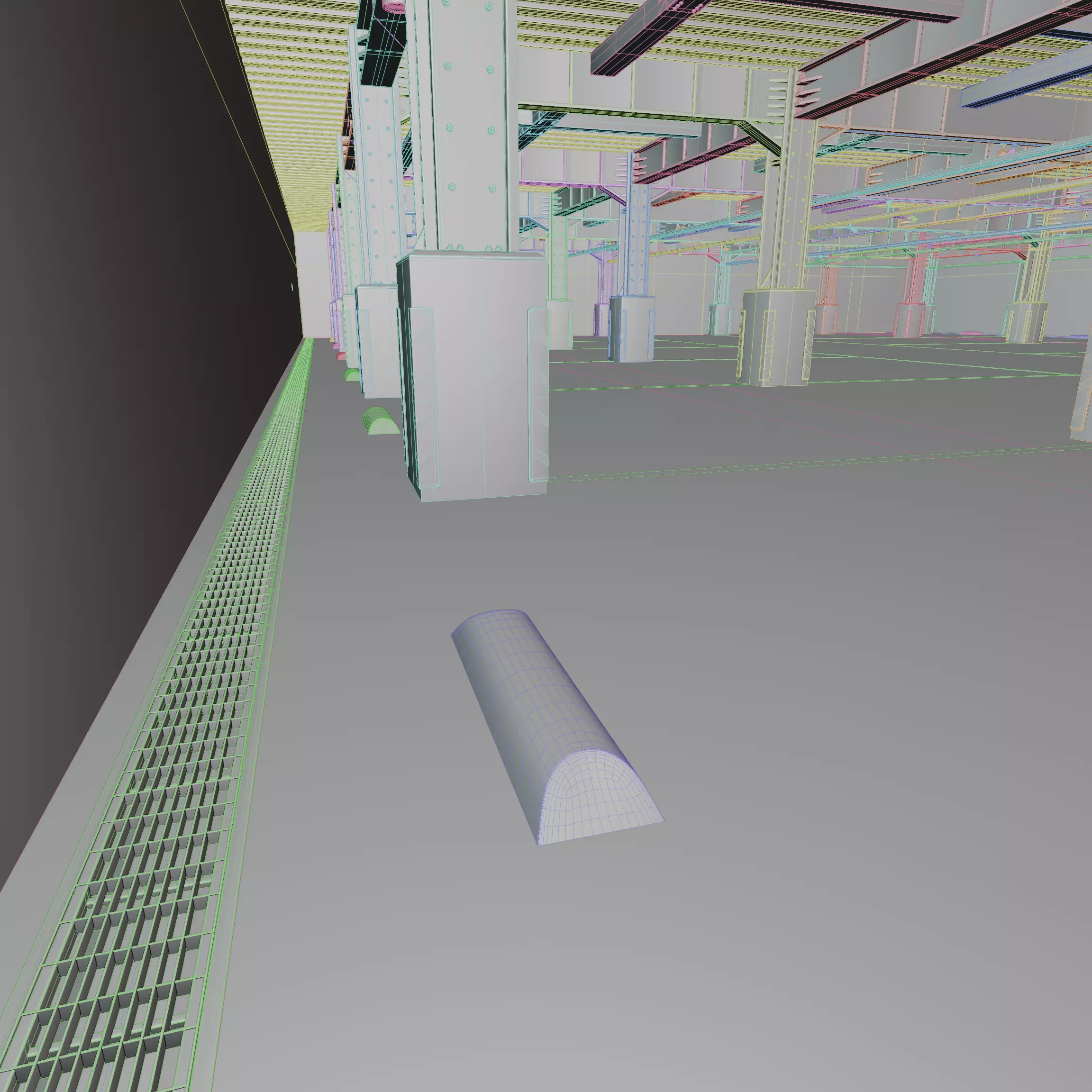 Modern Underground Parking Garage-Parking lot- 3D Model-Scene 3D model_30