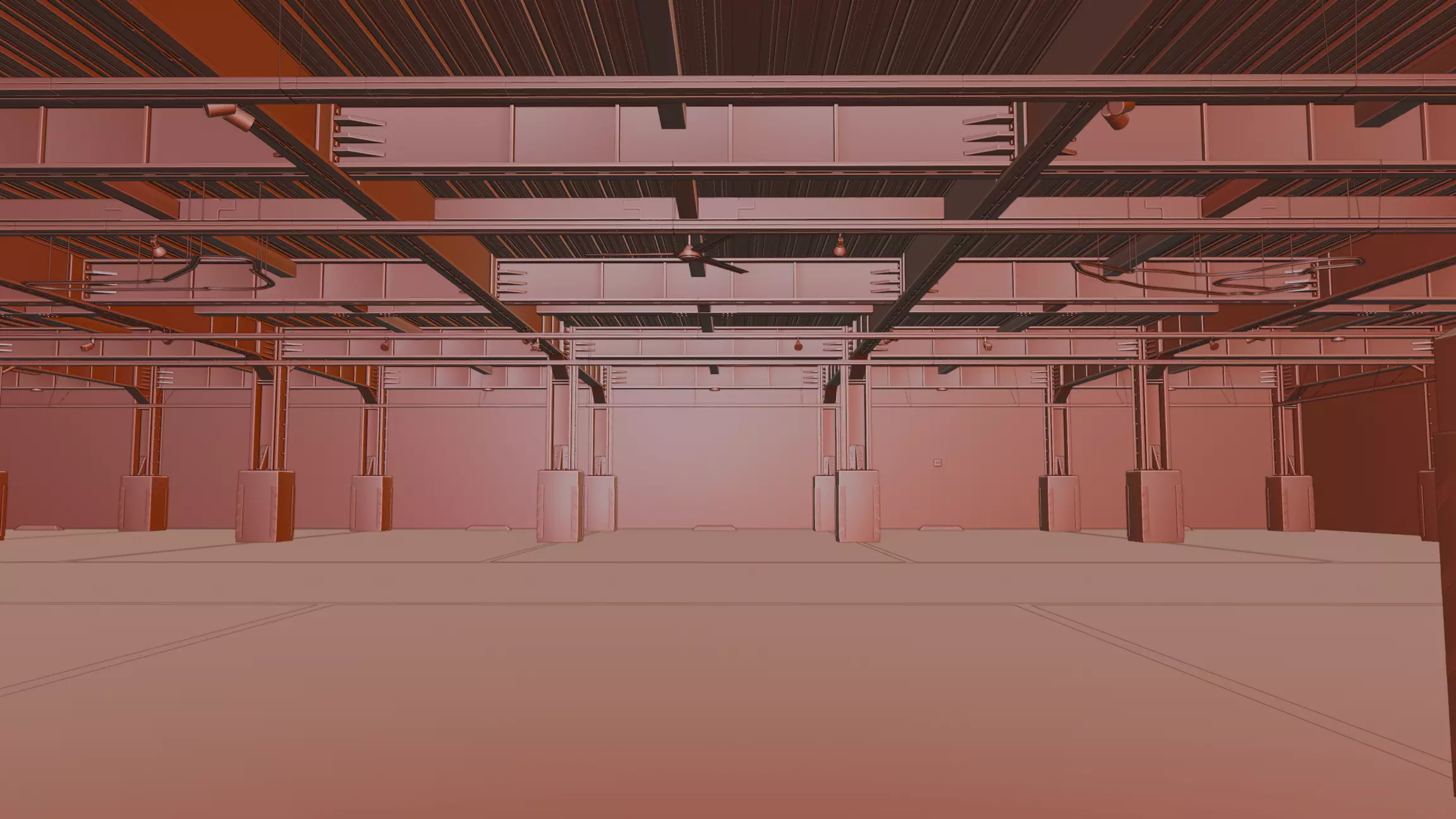 Modern Underground Parking Garage-Parking lot- 3D Model-Scene 3D model_61