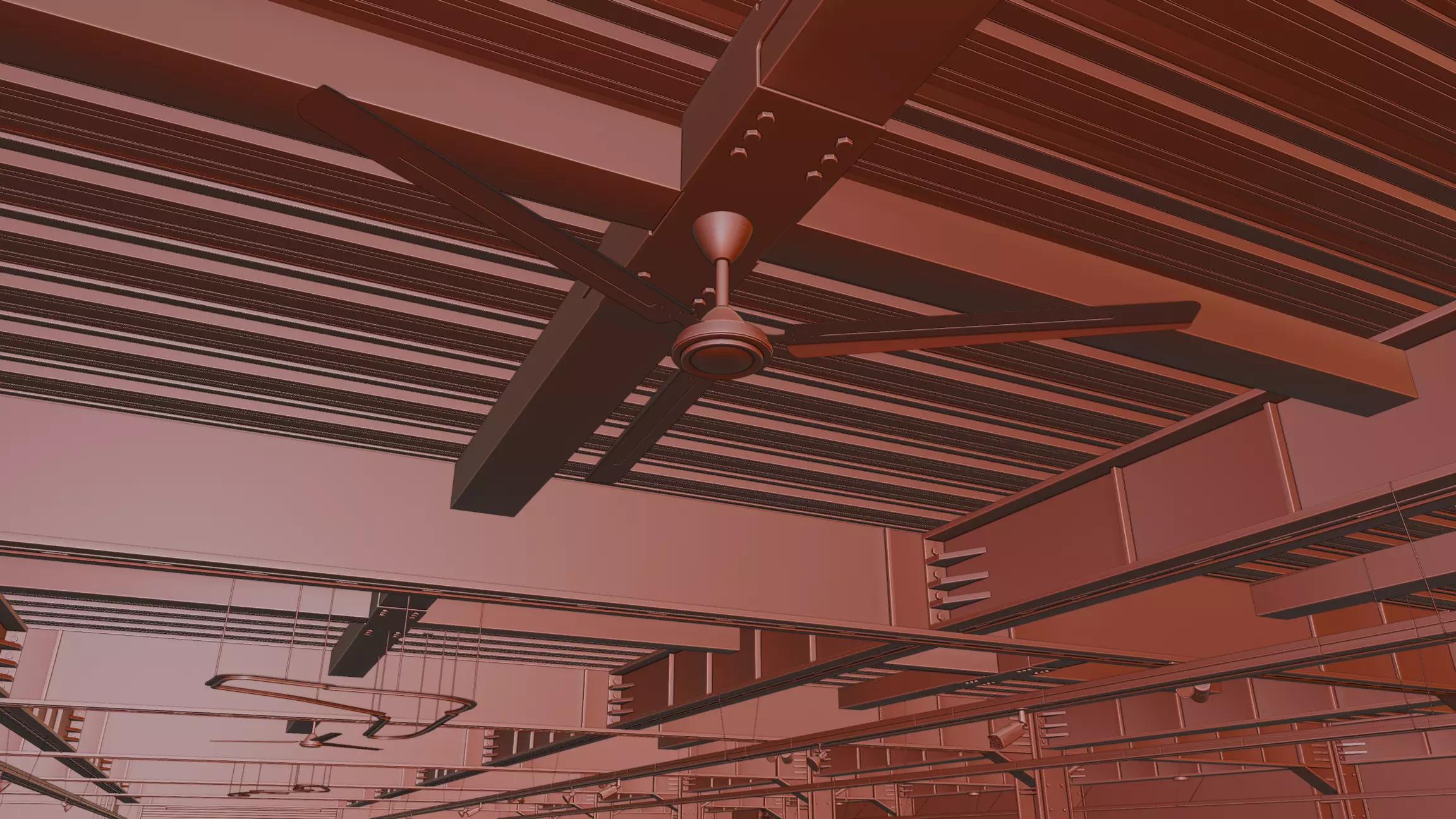 Modern Underground Parking Garage-Parking lot- 3D Model-Scene 3D model_66