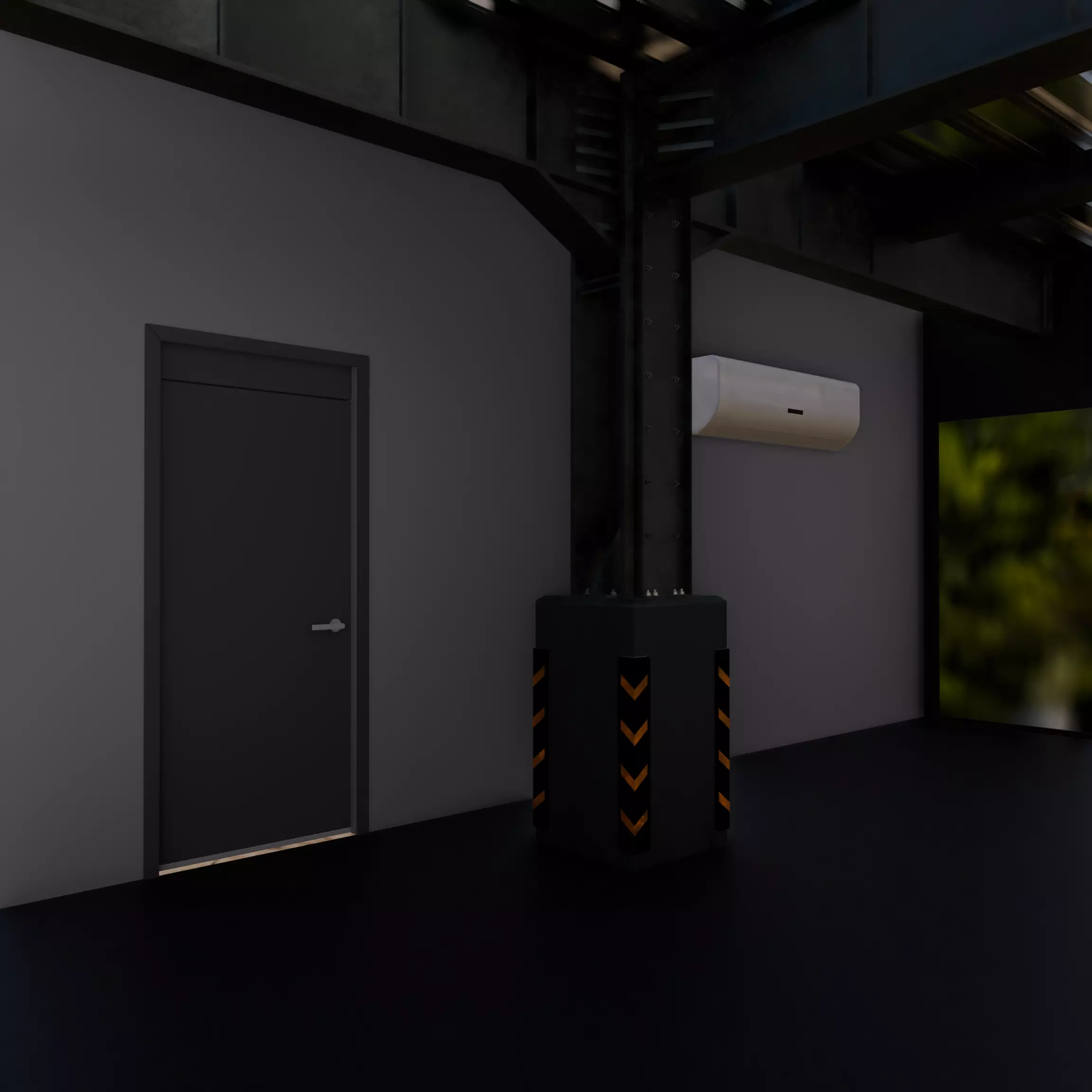 Modern Underground Parking Garage-Parking lot- 3D Model-Scene 3D model_38