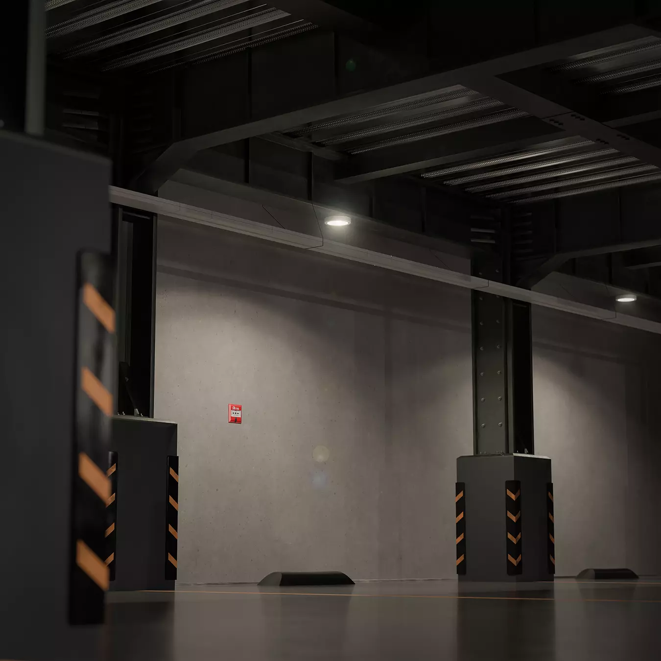 Modern Underground Parking Garage-Parking lot- 3D Model-Scene 3D model_11