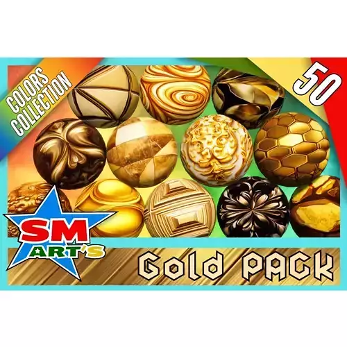 Gold Texture Pack - 50 High-Quality Stylized Materials