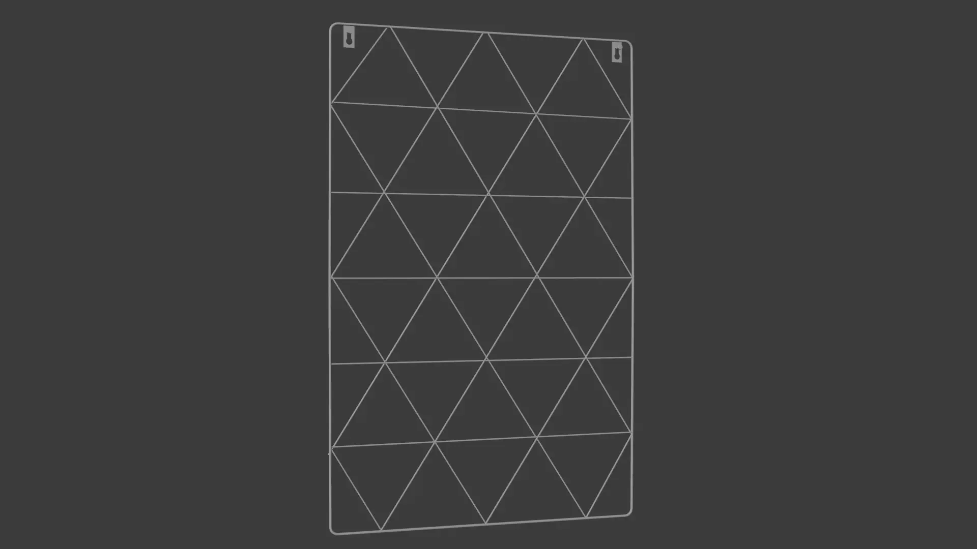 Minimal Wire Wall Grid Panel - Decorative Metal Mesh Organizer Free low-poly 3D model