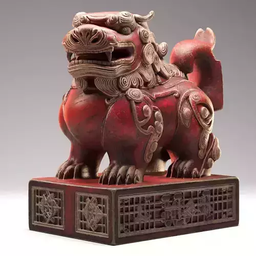 Red Lion of the Temple 3D model Red Lion of the Temple 3D model