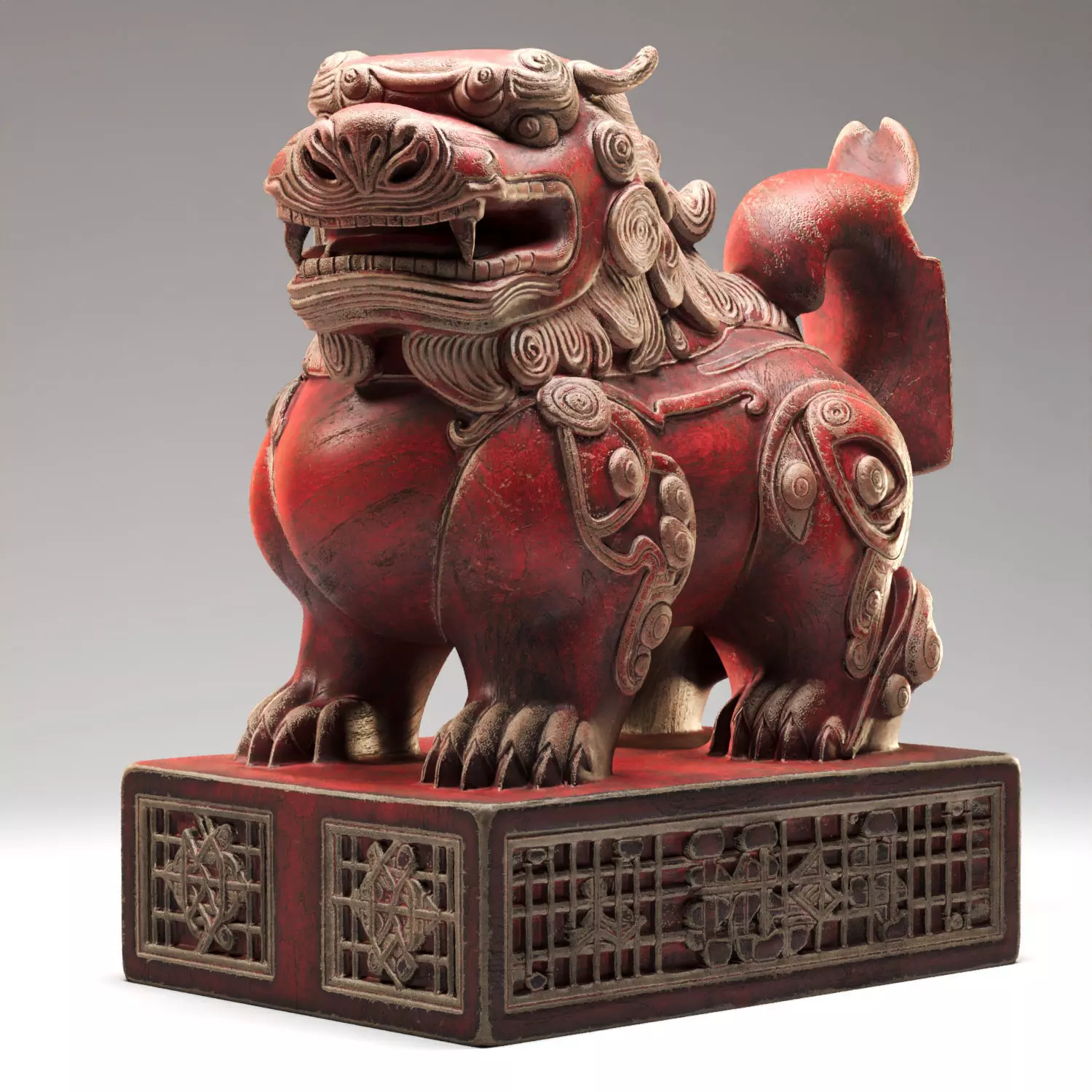 Red Lion of the Temple 3D model_0