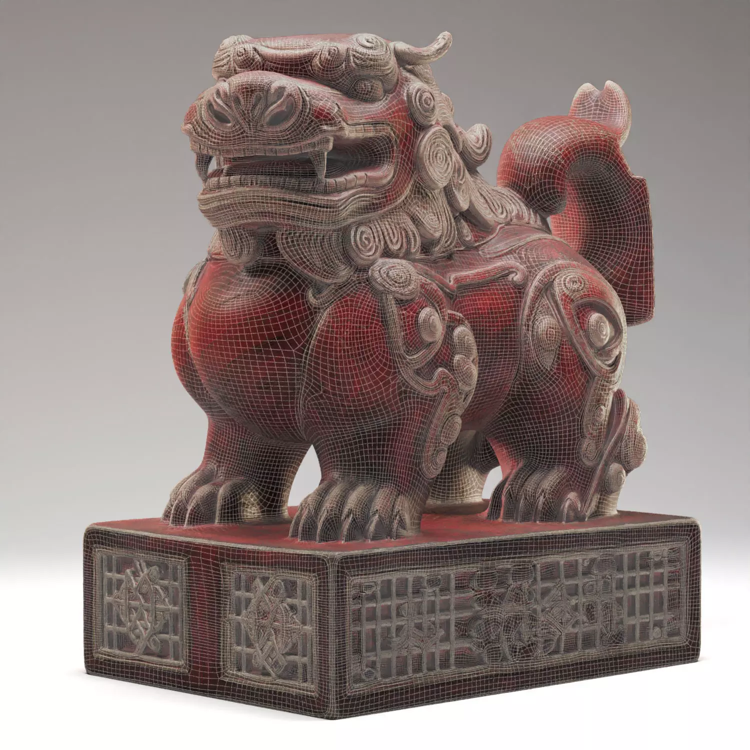 Red Lion of the Temple 3D model_1