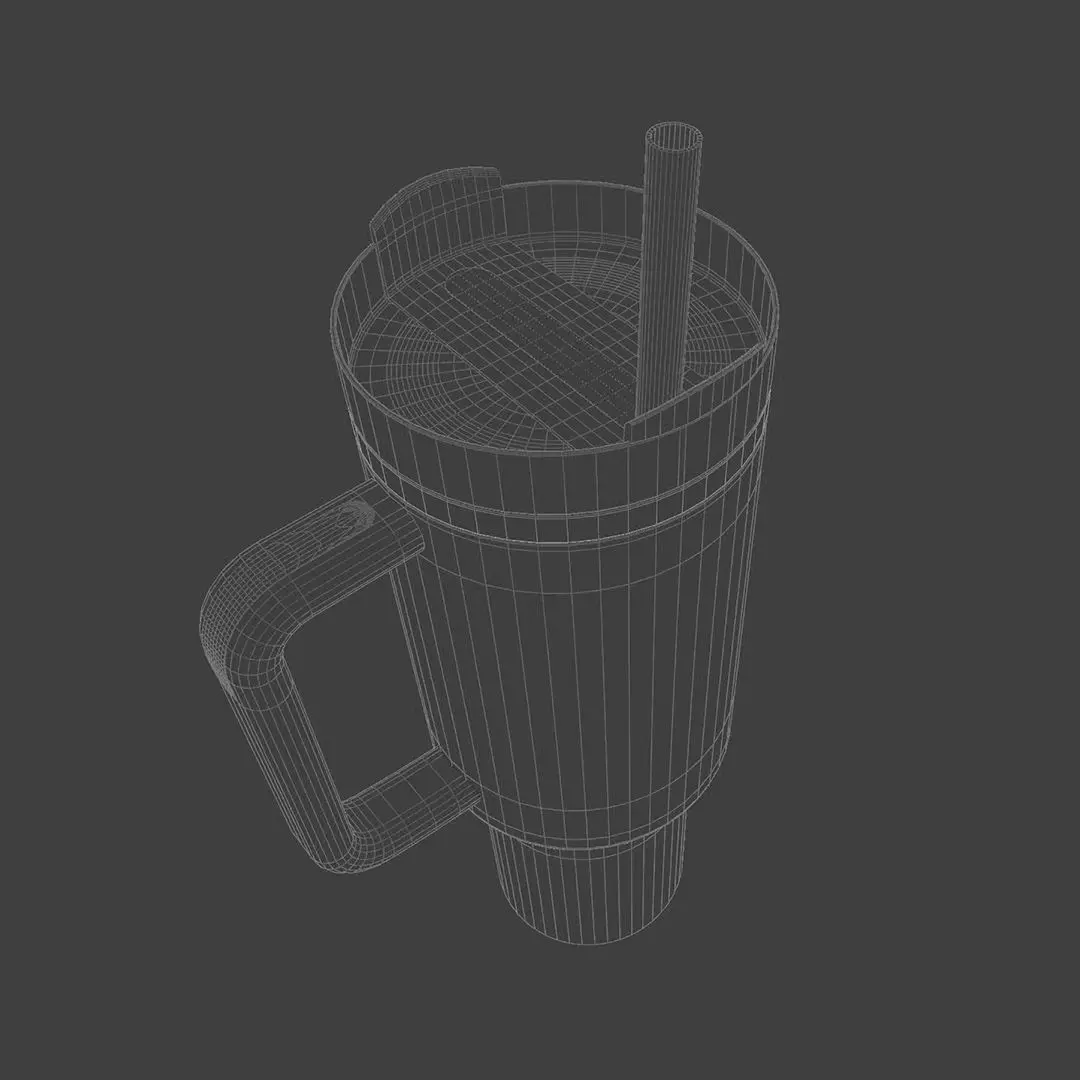 Stanley Quencher Tumbler Optimized 3D model_9