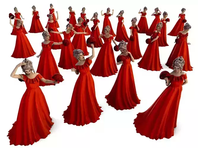 Engagement Poses Low-poly 3D model