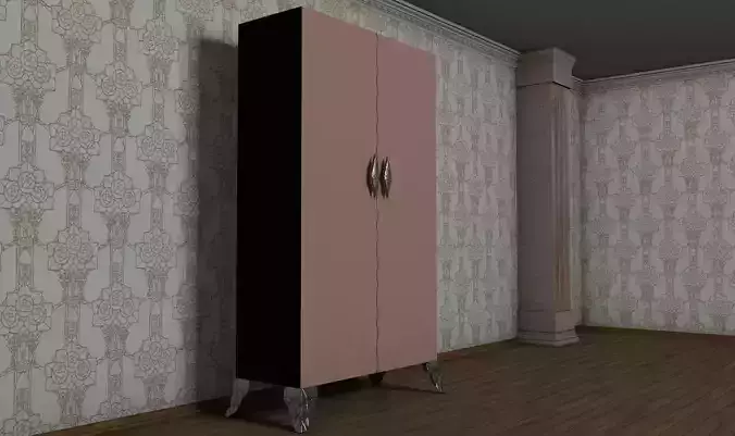 Art nouveau style wardrobe for clothes