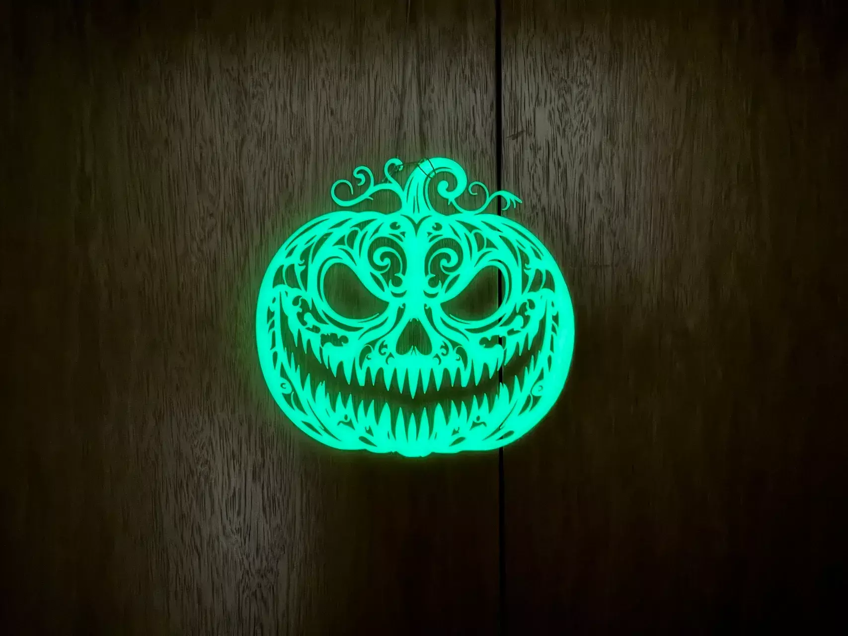 Glow in the Dark Jack O Lantern Wall Art  3D print model_1