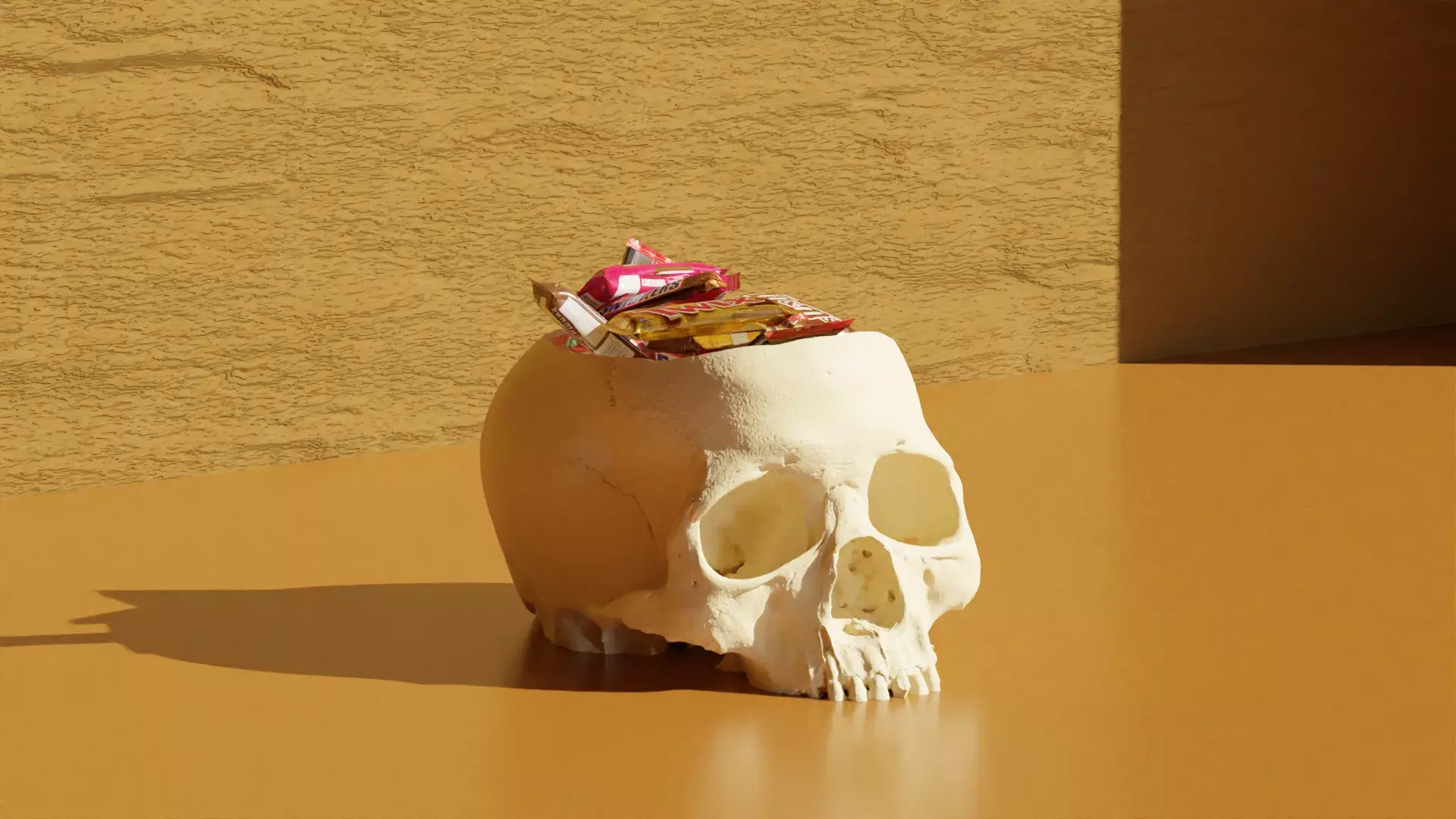 Realistic Skull Candy Bowl  3D print model_2