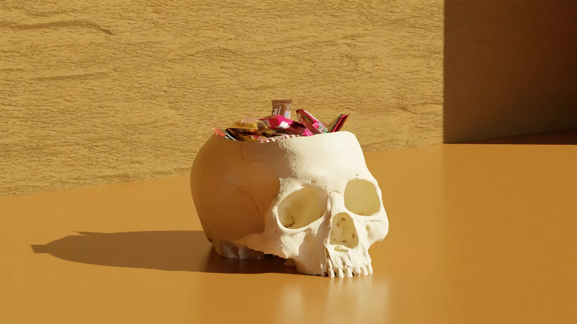 Realistic Skull Candy Bowl  3D print model_0