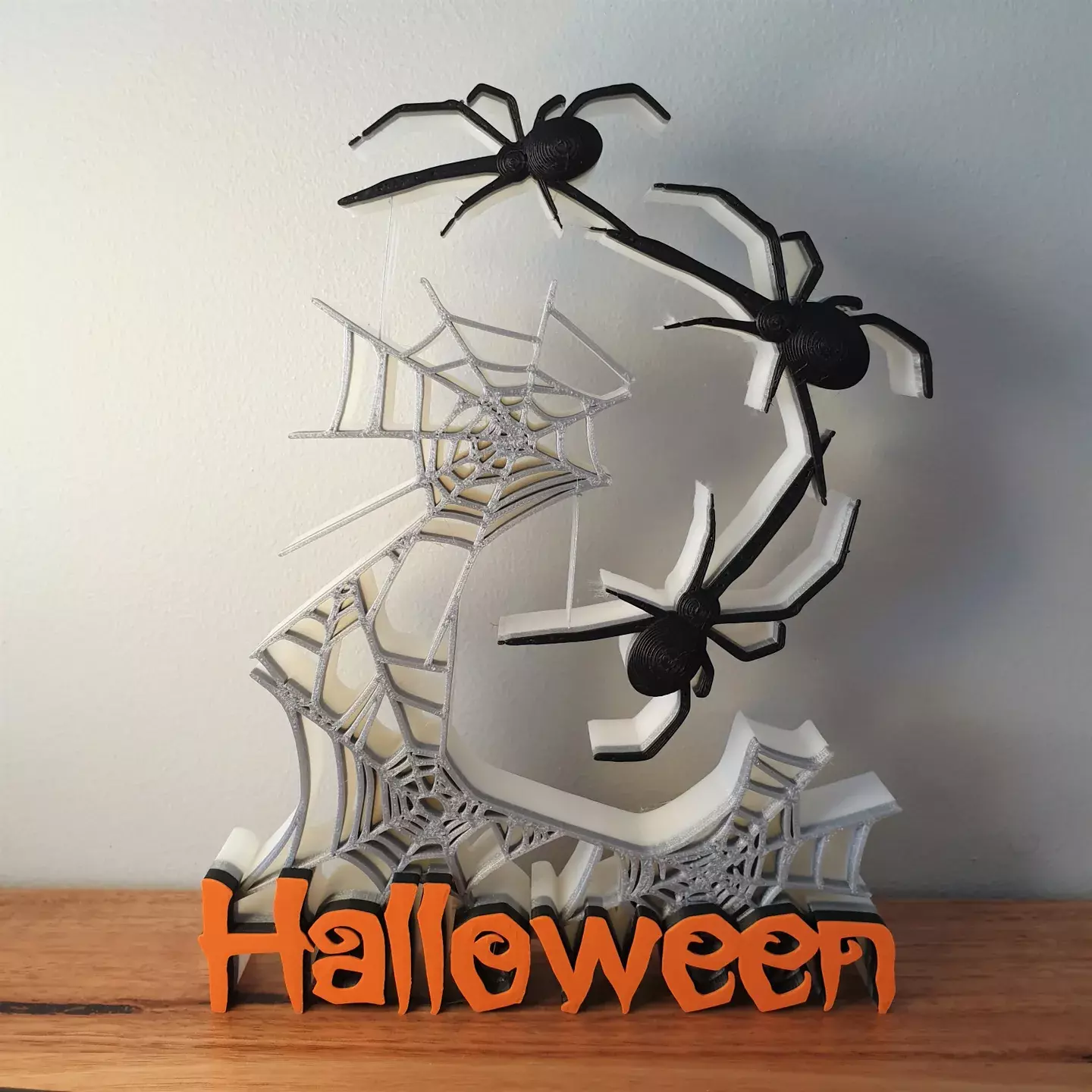 Spider Web Halloween Sign 3D print model_2