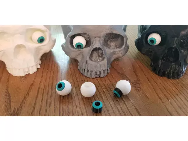 Googly Eye Skull Candy Bowl 3D print model_0
